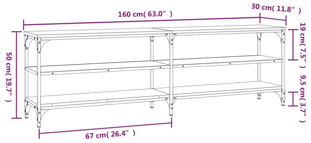 ΈΠΙΠΛΟ ΤΗΛΕΟΡΑΣΗΣ SONOMA ΔΡΥΣ 160X30X50 ΕΚ. ΕΠΕΞ. ΞΥΛΟ 826750