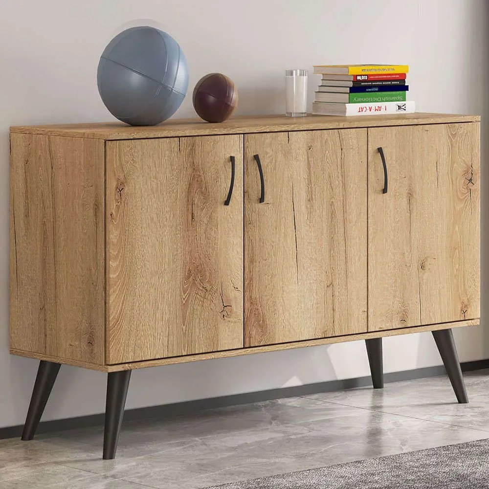 Μπουφές Νο4 135x44,5x85cm Honey Melamine, Metal