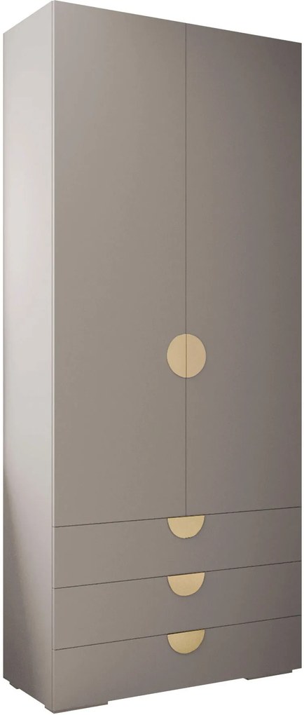 Ντουλάπα Inova IV 2D3SZ Δίφυλλη-Cashmere - Χρυσό