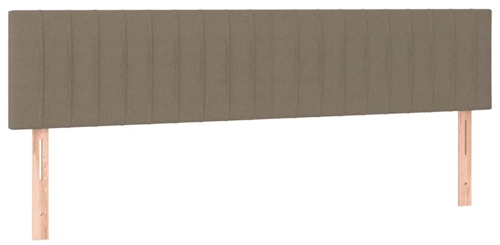 Κρεβάτι Boxspring με Στρώμα Taupe 120x190 εκ. Υφασμάτινο - Μπεζ-Γκρι