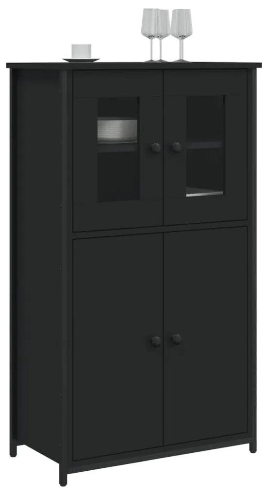vidaXL Ντουλάπι Μαύρο 62x32x106,5 εκ. από Επεξεργασμένο Ξύλο