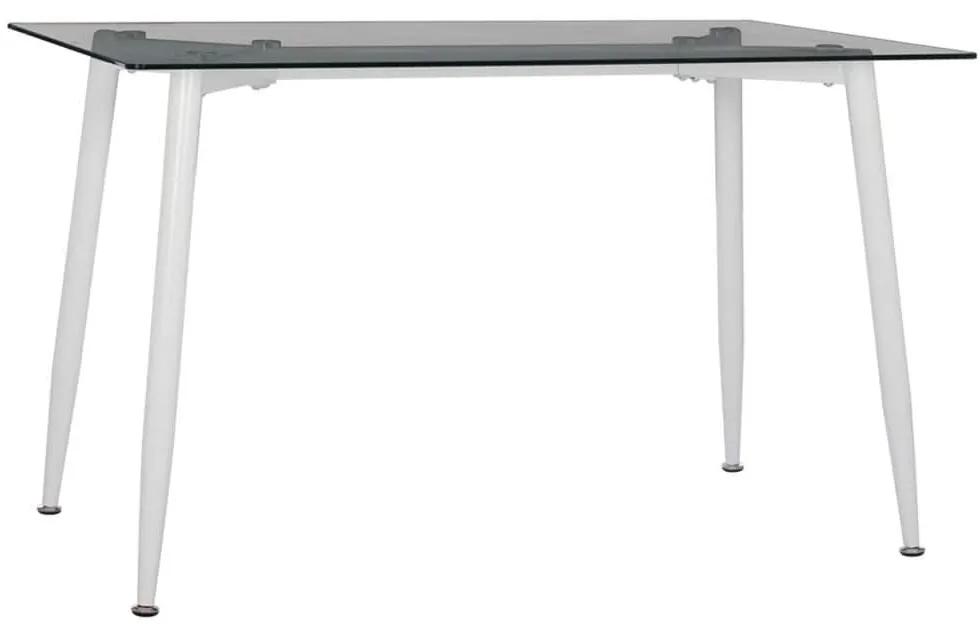 Τραπέζι Idella HM8498.03 120x70x75cm White-Clear Μέταλλο,Γυαλί