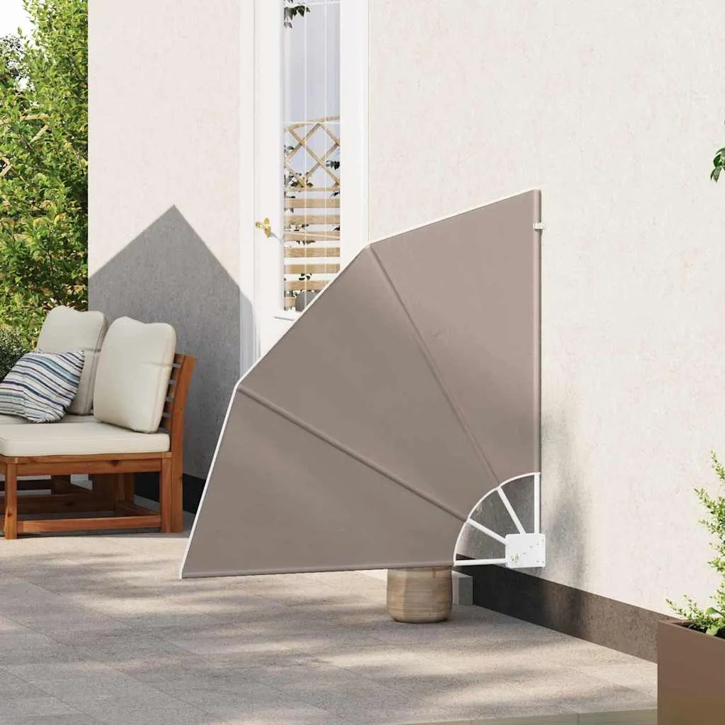 vidaXL Αδιάφανο σκίαστρο μπαλκονιού Taupe 115 x 115 εκ ύφασμα