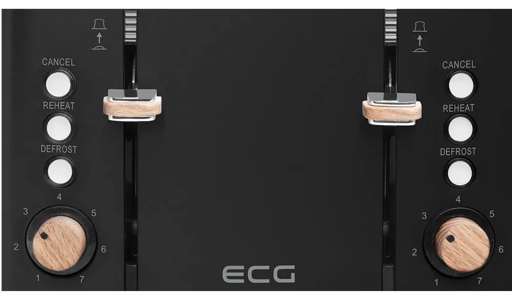 Φρυγανιέρα 4 Θέσεων Ανοξείδωτη Μαύρη ST4768 ECG