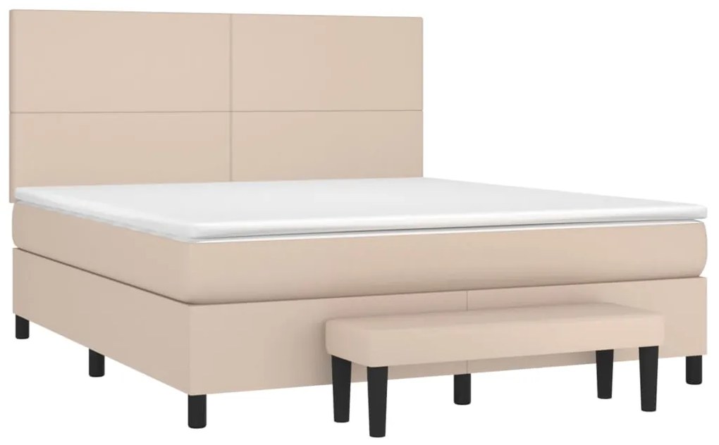 ΚΡΕΒΑΤΙ BOXSPRING ΜΕ ΣΤΡΩΜΑ ΚΑΠΟΥΤΣΙΝΟ 160X200ΕΚ.ΑΠΟ ΣΥΝΘ.ΔΕΡΜΑ 3137556