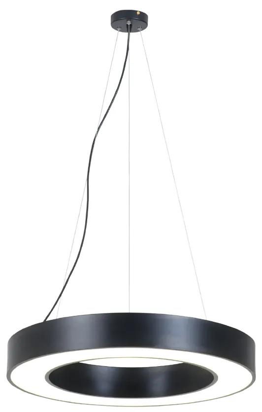 Κρεμαστό φωτιστικό LED 70W 3000K σε μαύρη απόχρωση D:120cm (6041-120-BL) - Αλουμίνιο - 6041-120-BL