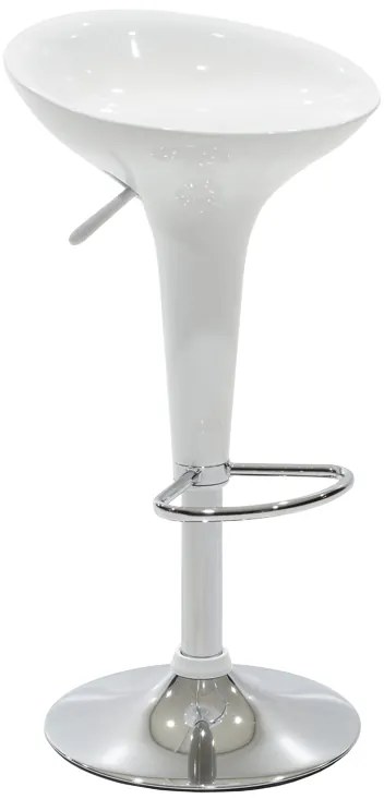 Σκαμπό μπαρ Felice pakoworld πτυσσόμενο λευκό-βάση χρωμίου 40x43x84εκ