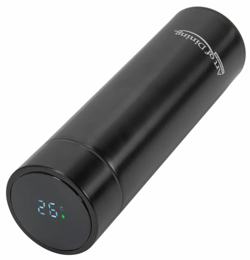 Heinner HR-AER-TM45N Μπουκάλι Θερμός Ανοξείδωτο 450ml με Ένδειξη Θερμοκρασίας Μαύρο