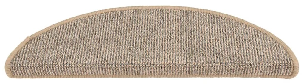 vidaXL Πατάκια Σκαλιών 15 τεμ. Καφέ Ημίκυκλα 56x17x3 εκ.