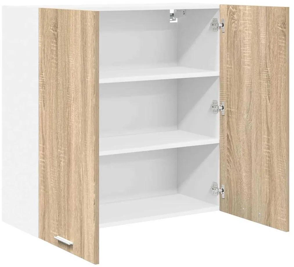 vidaXL Κρεμαστό ντουλάπι με αποθήκευση Δρύς Sonoma 80 x 31 x 80 εκ.