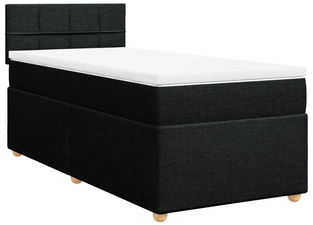 ΚΡΕΒΑΤΙ BOXSPRING ΜΕ ΣΤΡΩΜΑ ΜΑΥΡΟ 100 X 200 ΕΚ. ΥΦΑΣΜΑΤΙΝΟ 3288893