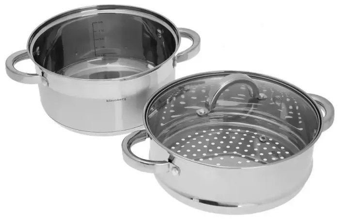 Ατμομάγειρα Klausberg KB 7141, 22 εκ., 4 λίτρα, 3 μέρη, Επαγωγή, Ανοξείδωτο ατσάλι