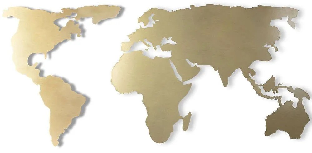 Διακοσμητικό Τοίχου World Map 805BSG1091 120x60cm Gold Wallity Metal