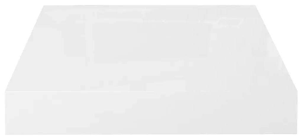 Ράφι Τοίχου Γυαλιστερό Γκρι 23x23,5x3,8 εκ. MDF - Λευκό