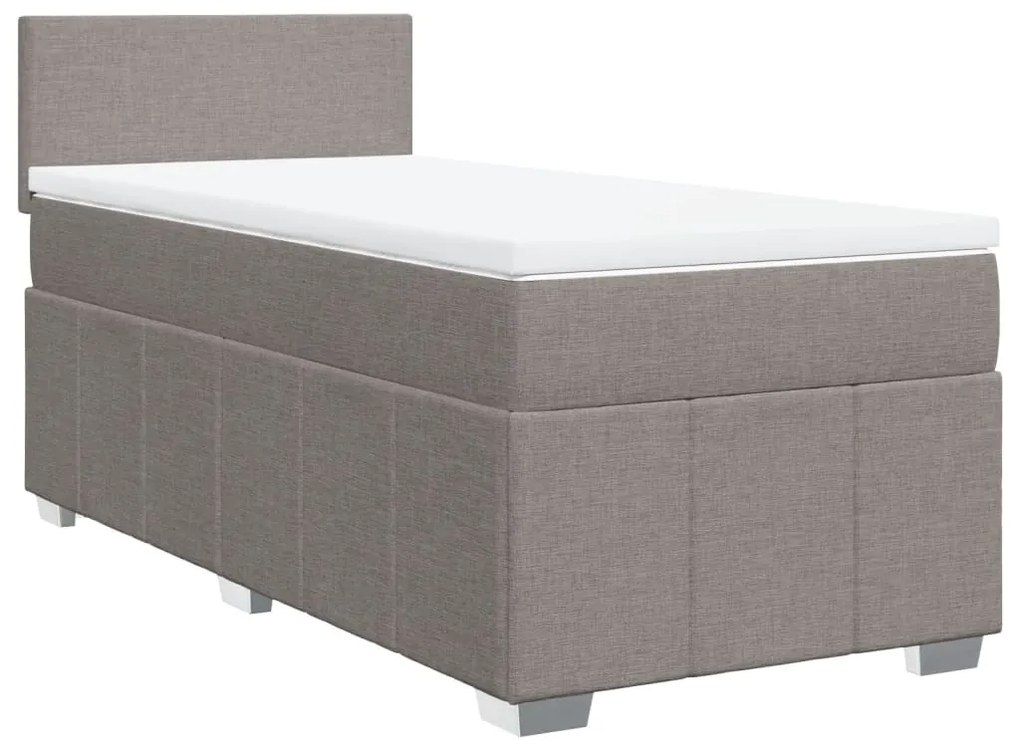 ΚΡΕΒΑΤΙ BOXSPRING ΜΕ ΣΤΡΩΜΑ TAUPE 100 X 200 ΕΚ. ΥΦΑΣΜΑΤΙΝΟ 3286976