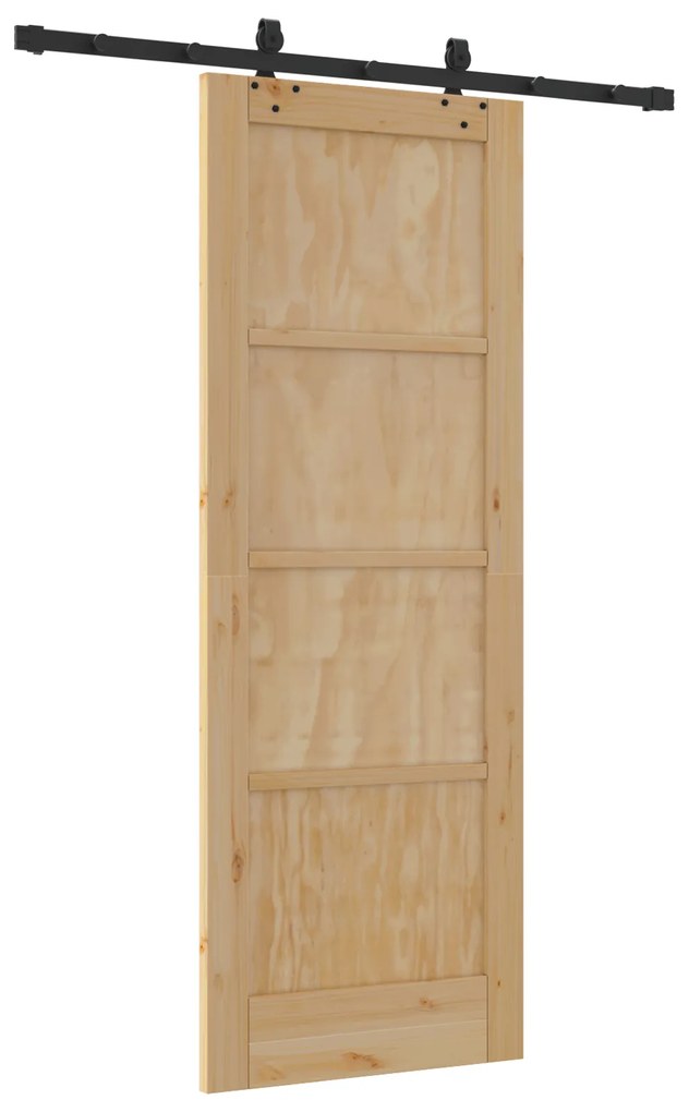 vidaXL Συρόμενη Πόρτα με Σετ Εξαρτημάτων 'ORKDAL'Solid Wood Pine