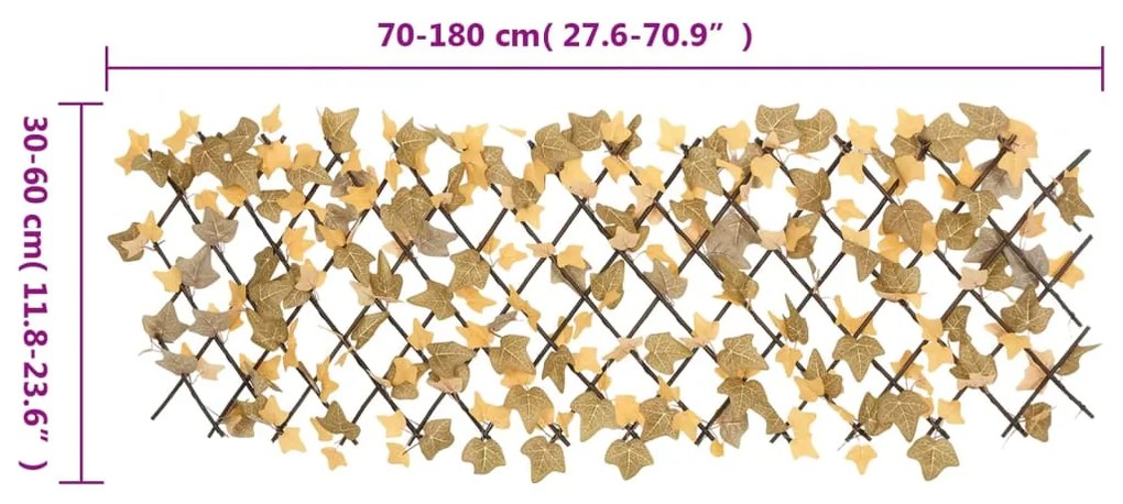 vidaXL Καφασωτό Επεκτ. Πορτοκαλί 5 Τεμ. 180x60 εκ. Τεχνητός Σφένδαμος