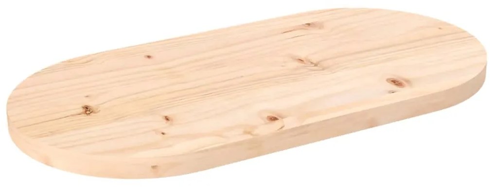 Επιφάνεια Τραπεζιού Οβάλ 80x40x2,5 εκ. από Μασίφ Ξύλο Πεύκου