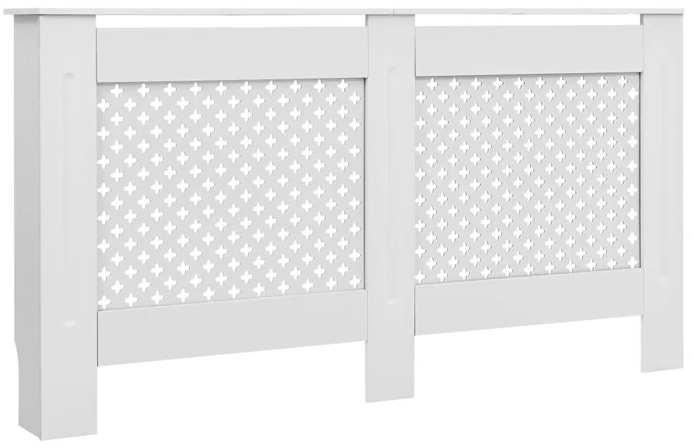 vidaXL Κάλυμμα Καλοριφέρ Λευκό 152 x 19 x 81,5 εκ. από MDF