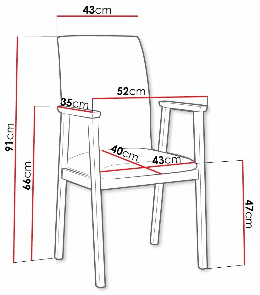 Καρέκλα Victorville 336, Γκρι, Sonoma οξιά, 91x43x40cm, 7 kg, Ταπισερί, Ξύλινα, Μπράτσα, Ξύλο: Σημύδα | Epipla1.gr