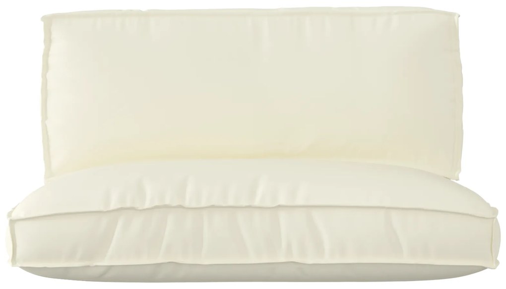 vidaXL Σετ Μαξιλαριών Πάγου 2 pcs Κρεμ 120 x 80 x 12 cm Ύφασμα Oxford