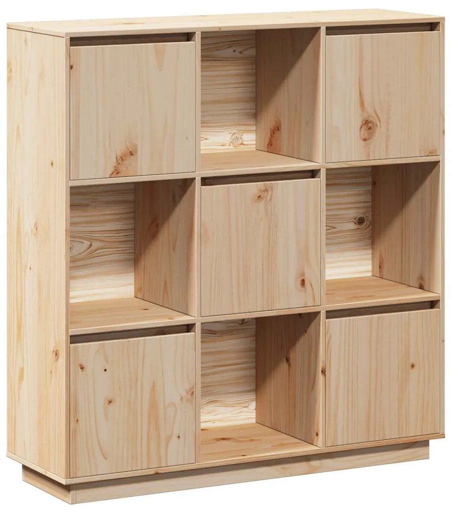 vidaXL Ντουλάπι Ψηλό 110,5 x 35 x 117 εκ. από Μασίφ Ξύλο Πεύκου