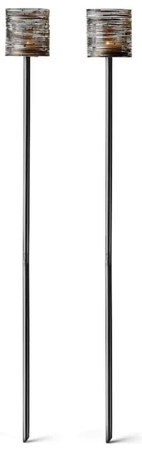 Βάση Κεριών Επιδαπέδια Windhuk (Σετ 2Τμχ) 174007 112cm Multi Philippi Metal, Glass