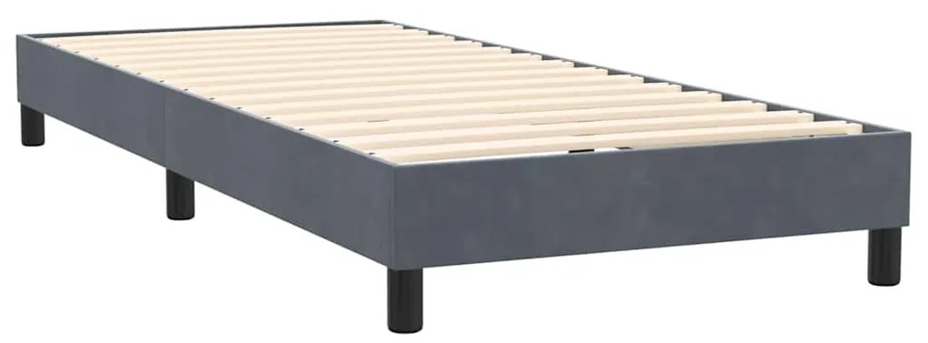 ΚΡΕΒΑΤΙ BOXSPRING ΜΕ ΣΤΡΩΜΑ ΣΚΟΥΡΟ ΓΚΡΙ 80X220 ΕΚ. ΒΕΛΟΥΔΙΝΟ 3316714