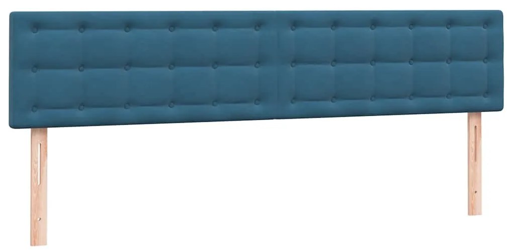 BOX SPRING ΚΡΕΒΑΤΙ ΜΕ ΣΤΡΩΜΑΤΑ ΣΚΟΥΡΟ ΜΠΛΕ 180X210 CM ΒΕΛΟΥΔΙΝΟ 3317875