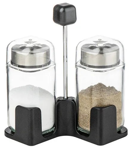 Σετ αλατιέρας Luigi Ferrero Rome FR-7902R, 100 ml, 3 τεμάχια, Βάση, Ανοξείδωτο, Διαφανές/inox