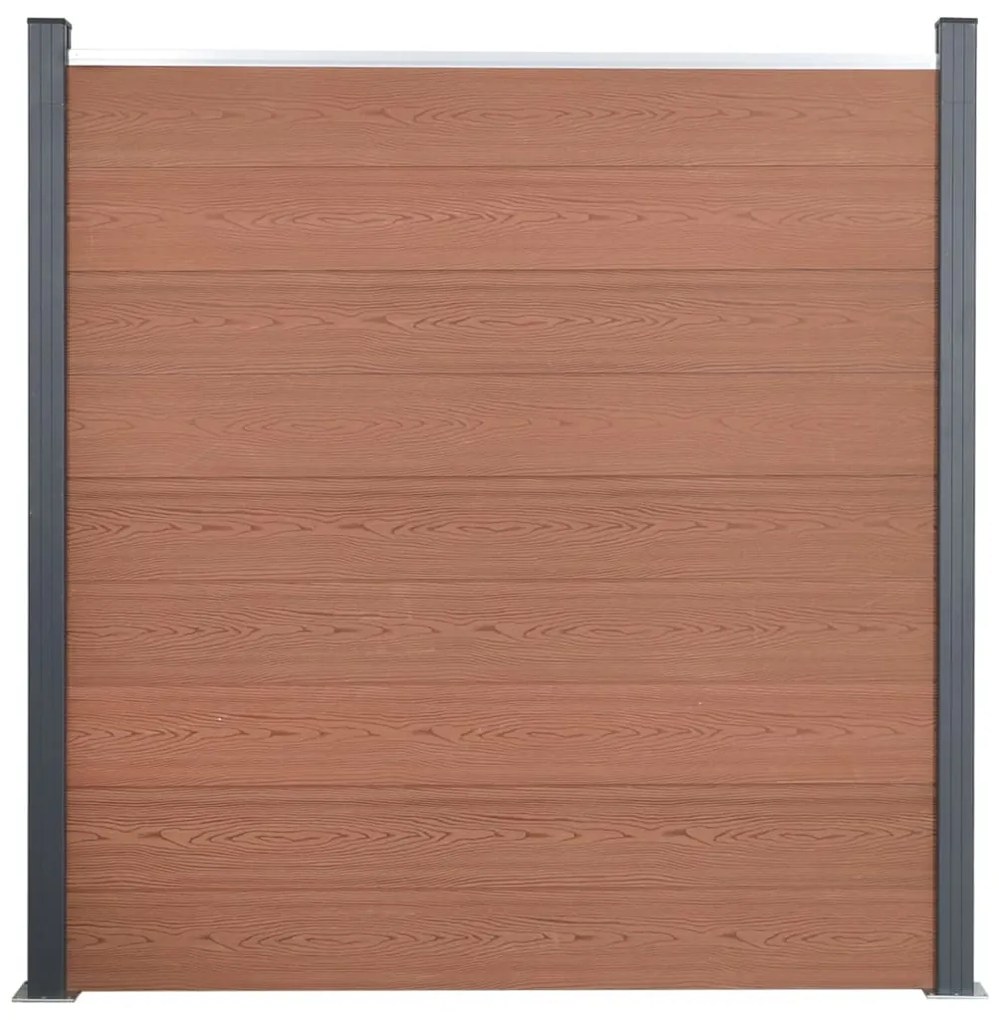 vidaXL Σετ Πάνελ Περίφραξης Καφέ 526x186 εκ. από WPC