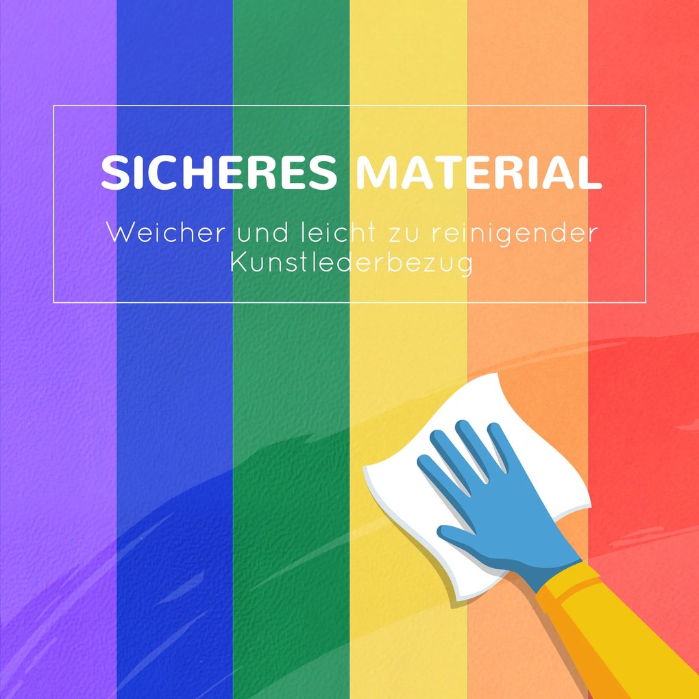 HOMCOM 12 ΤΕΜ. Τούβλα από Αφρό Παιδικά Μαλακά Τούβλα Γιγαντιαία Τούβλα Σετ Κατασκευών για 1-3 ετών Παιδιά Σετ Κατασκευών Κόκκινο+Κίτρινο