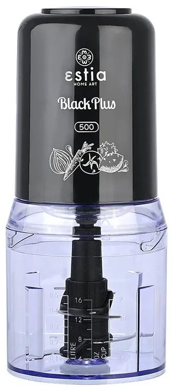 Πολυκόπτης Gusto Black Plus 400w Με Πλαστικό Δοχείο 500ml Estia