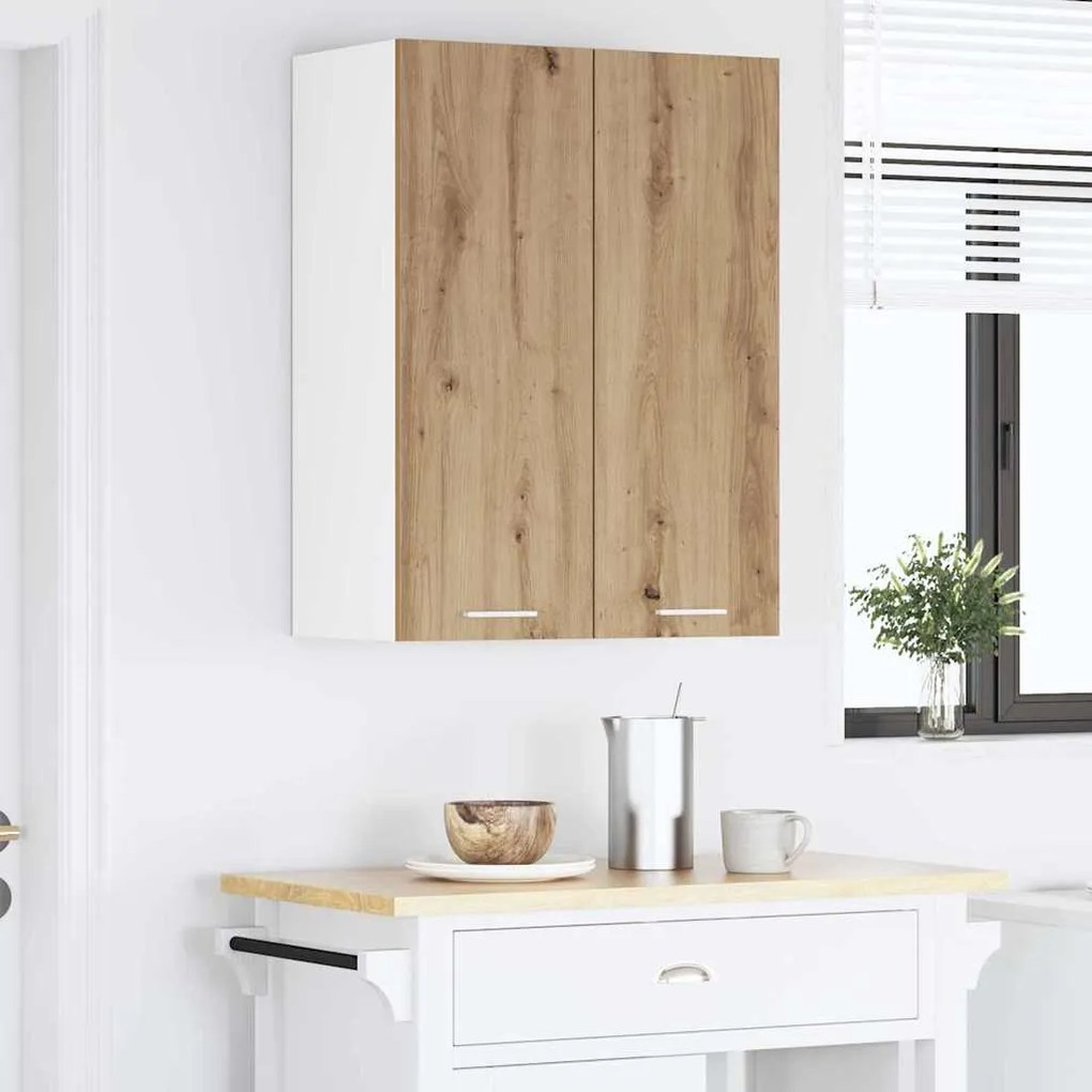 vidaXL Κρεμαστό ντουλάπι με αποθήκευση Artisan Oak 60 x 31 x 80 εκ.