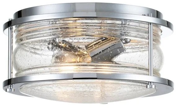 Πλαφονιέρα Φωτιστικό Μπάνιου 2xE27 IP44 Ashland Bay Quintiesse Elstead Lighting QN-ASHLANDBAY-F-PC-BATH Χρώμιο