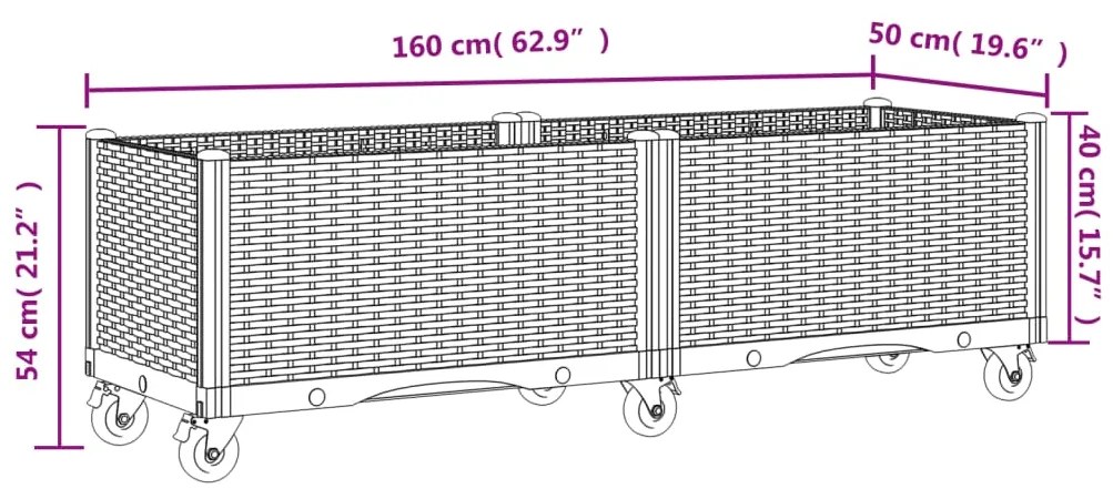 ΖΑΡΝΤΙΝΙΕΡΑ ΚΗΠΟΥ ΜΕ ΡΟΔΑΚΙΑ ΛΕΥΚΟ 160X50X54 ΕΚ. ΠΟΛΥΠΡΟΠΥΛΕΝΙΟ 367994