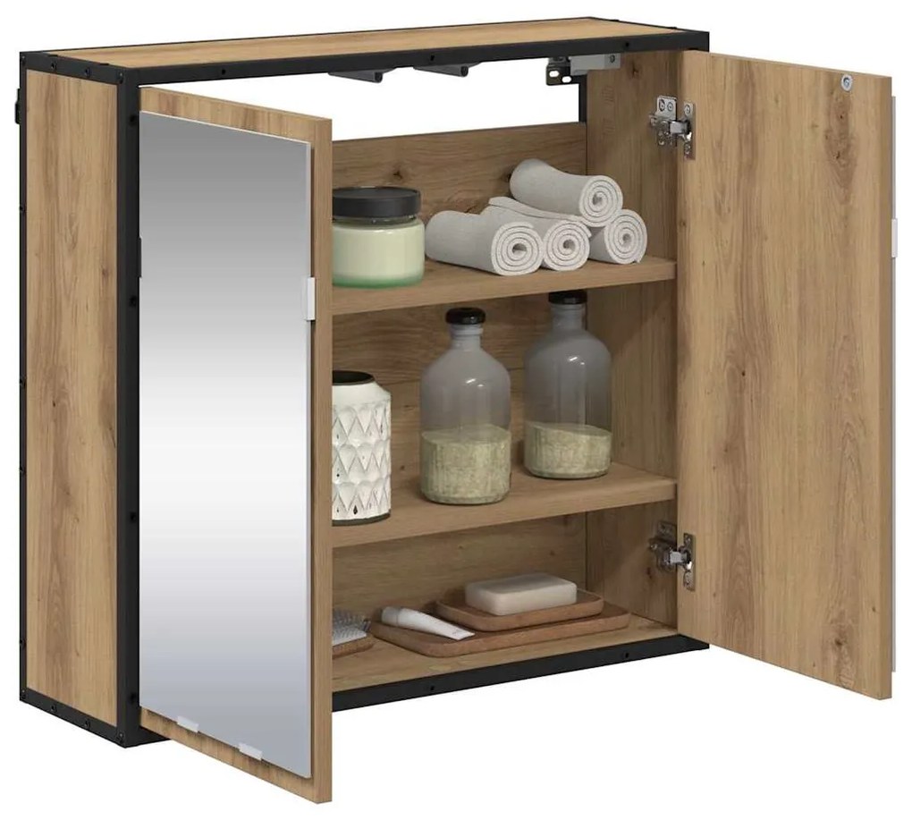 vidaXL Ράφι Τοίχου με ράφι Επιτοίχιο Artisan Oak 65 x 20 x 60 εκ