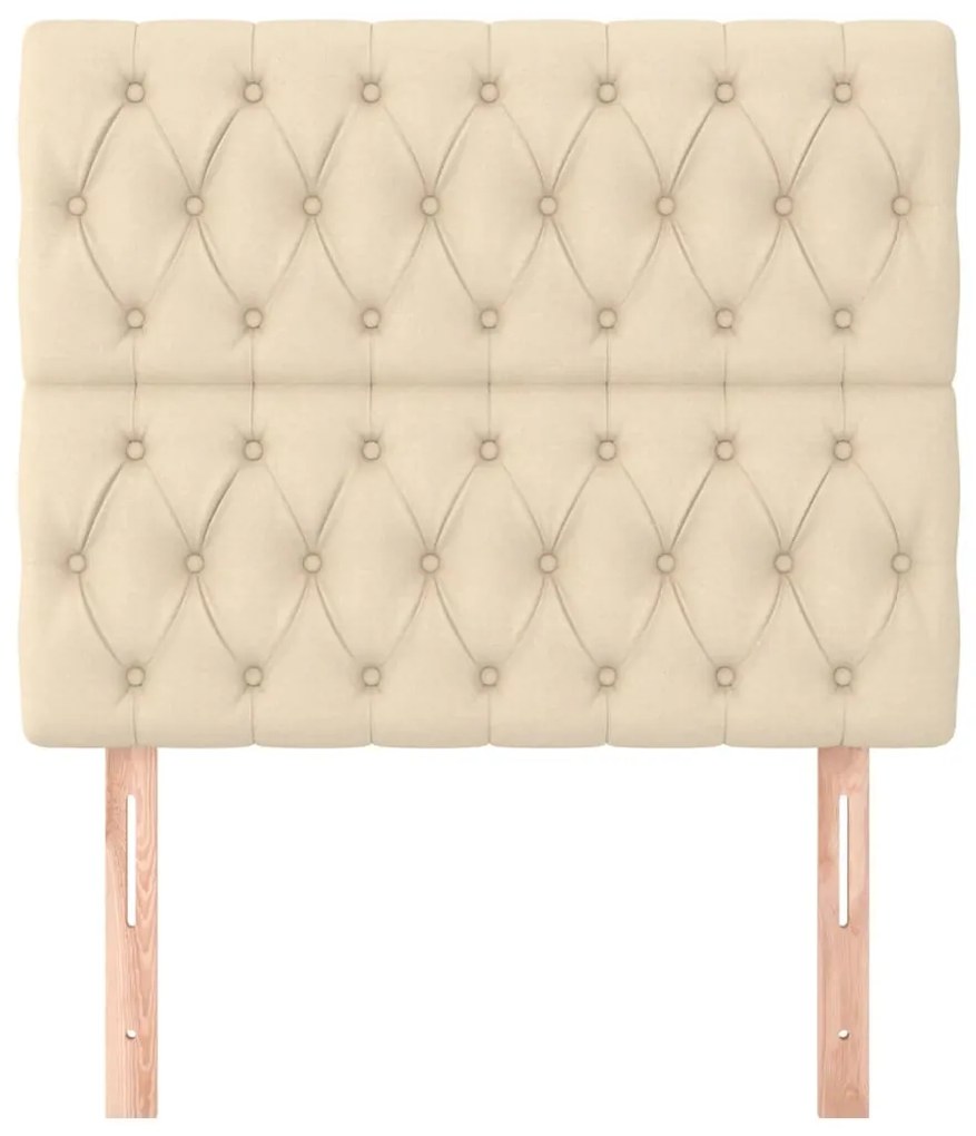 vidaXL Κεφαλάρι Κρεμ 90x7x118/128 εκ. Ύφασμα