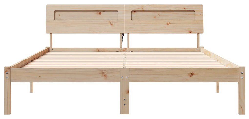 vidaXL Σκελετός Κρεβατιού Καφέ 160 x 200 cm Συμπαγές ξύλο πεύκου