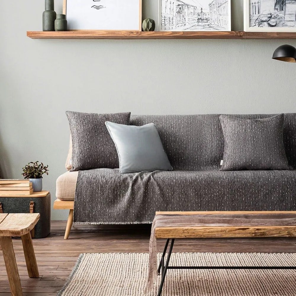 Ριχτάρι Ingrid 134/15 Grey Gofis Home Τριθέσιο 215x310cm Cotton-Acrylic