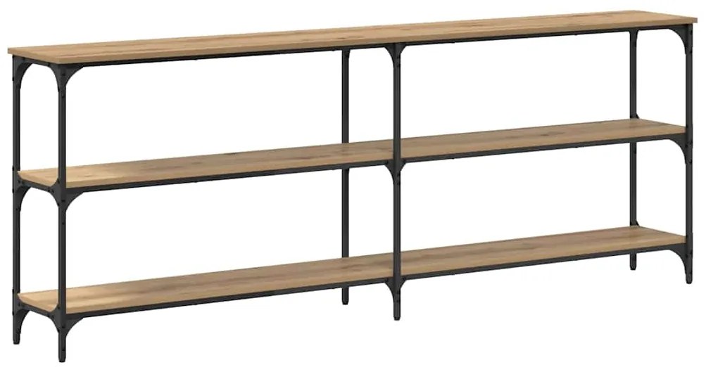 vidaXL Τραπέζι κονσόλας artisan δρυς 200 x 29 x 75 cm