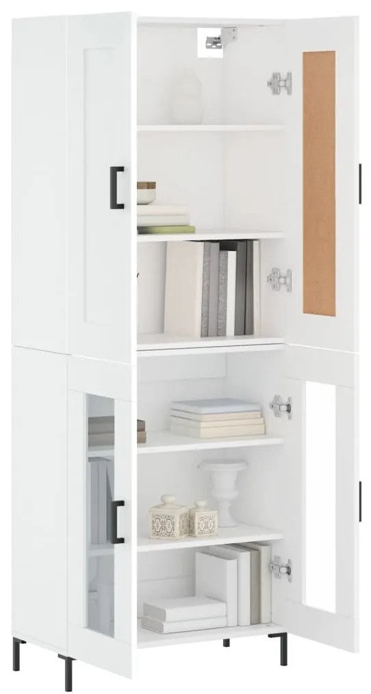 vidaXL Ντουλάπι Λευκό 69,5x34x180 εκ. από Επεξεργασμένο Ξύλο