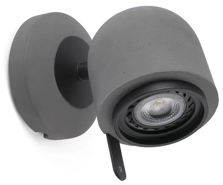 Φωτιστικό Τοίχου - Spot Stone-1 43500 GU10 LED max 8W Grey Faro Barcelona