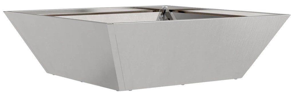 vidaXL Μεταλλική Γλάστρα Ανοξείδωτο ατσάλι 50 x 50 x 15 εκ.