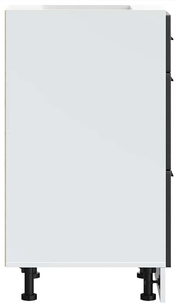 vidaXL Βάση Κουζίνας "Porto" Μαύρο από Μηχανικά Επεξεργασμένο Ξύλο