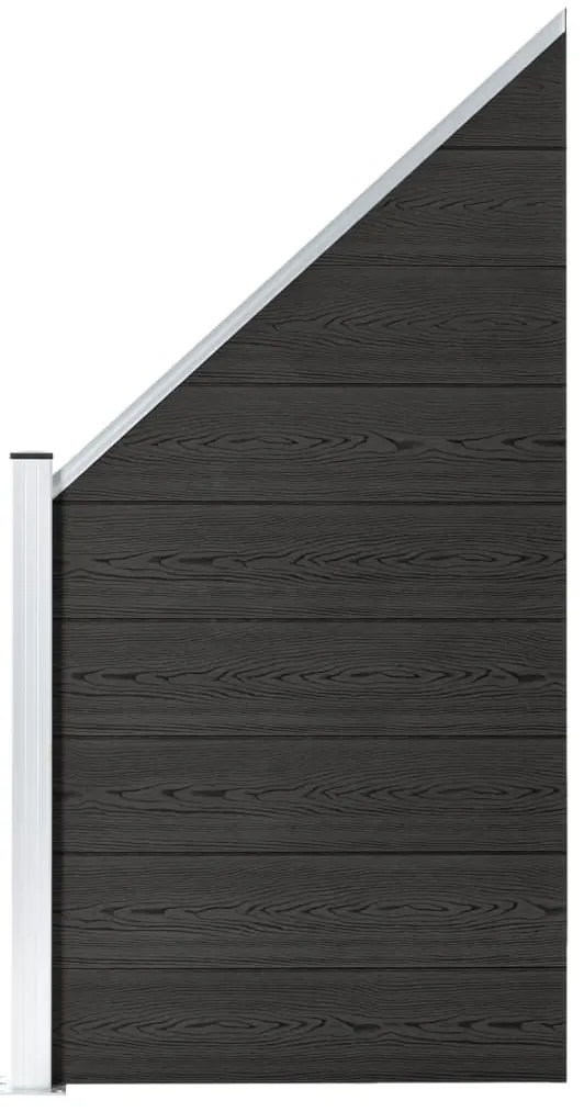 vidaXL Πάνελ Περίφραξης Γκρι 105 x (105-180) εκ. από WPC