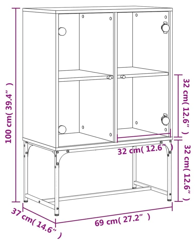 ΒΟΗΘΗΤΙΚΟ ΝΤΟΥΛΑΠΙ ΚΑΦΕ ΔΡΥΣ 69X37X100 ΕΚ. ΓΥΑΛΙΝΕΣ ΠΟΡΤΕΣ 836552