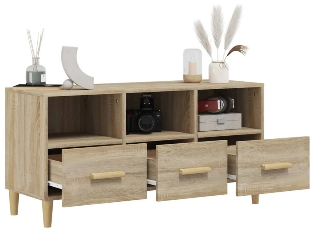 vidaXL Έπιπλο Τηλεόρασης Sonoma Δρυς 102 x 36 x 50 εκ. Επεξεργ. Ξύλο