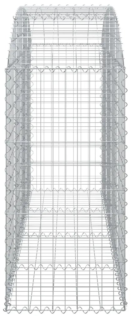 vidaXL Συρματοκιβώτιο Τοξωτό 200x50x100/120εκ. από Γαλβανισμένο Χάλυβα