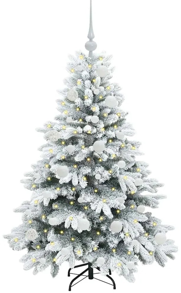 vidaXL Τεχνητό Χριστουγεννιάτικο Δέντρο Λευκό 120 cm ΠΕ και PVC